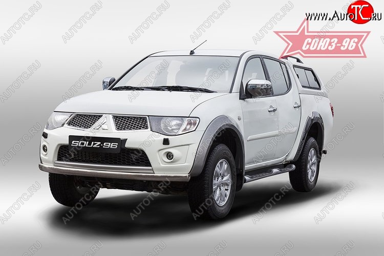 13 904 р. Овальная защита переднего бампера (d75х42) Souz-96 Mitsubishi L200 4  дорестайлинг (2006-2014)  с доставкой в г. Нижний Новгород