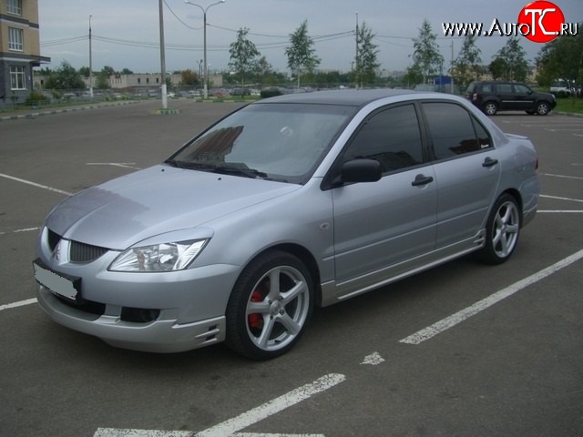 4 999 р. Накладка на передний бампер EGR Mitsubishi Lancer 9 1-ый рестайлинг седан (2003-2005) (Неокрашенная)  с доставкой в г. Нижний Новгород