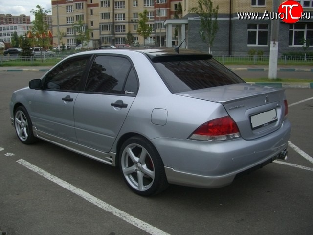 4 999 р. Накладка на задний бампер EGR Mitsubishi Lancer 9 2-ой рестайлинг седан (2005-2009) (Неокрашенная)  с доставкой в г. Нижний Новгород