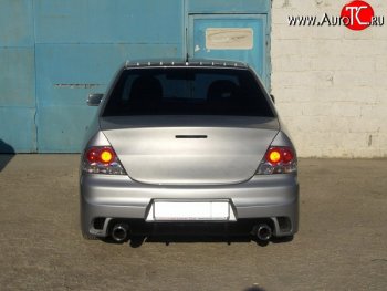 18 499 р. Задний бампер INGS Extreem Mitsubishi Lancer 9 2-ой рестайлинг седан (2005-2009) (Неокрашенный)  с доставкой в г. Нижний Новгород. Увеличить фотографию 4