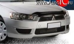 Дефлектор капота NovLine (короткий) Mitsubishi Lancer 10 хэтчбэк дорестайлинг (2007-2010)