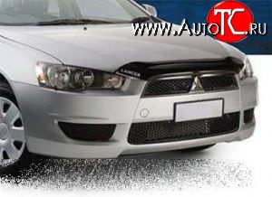 3 499 р. Дефлектор капота NovLine (короткий) Mitsubishi Lancer 10 хэтчбэк дорестайлинг (2007-2010)  с доставкой в г. Нижний Новгород