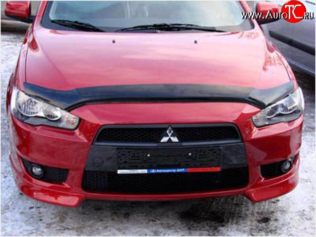 4 599 р. Дефлектор капота NovLine Mitsubishi Lancer 10 седан рестайлинг (2011-2017)  с доставкой в г. Нижний Новгород