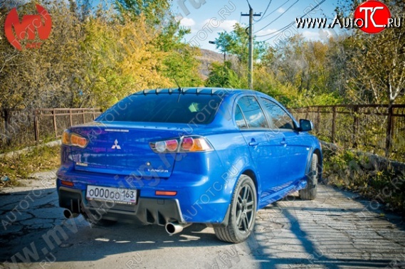 1 649 р. Козырёк на заднее стекло Zodiak Generator (6 зубьев) Mitsubishi Lancer 10 седан рестайлинг (2011-2017) (Неокрашенный)  с доставкой в г. Нижний Новгород