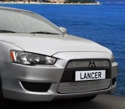 Декоративные вставки решетки радиатора Novline Mitsubishi Lancer CY седан дорестайлинг (2007-2010)