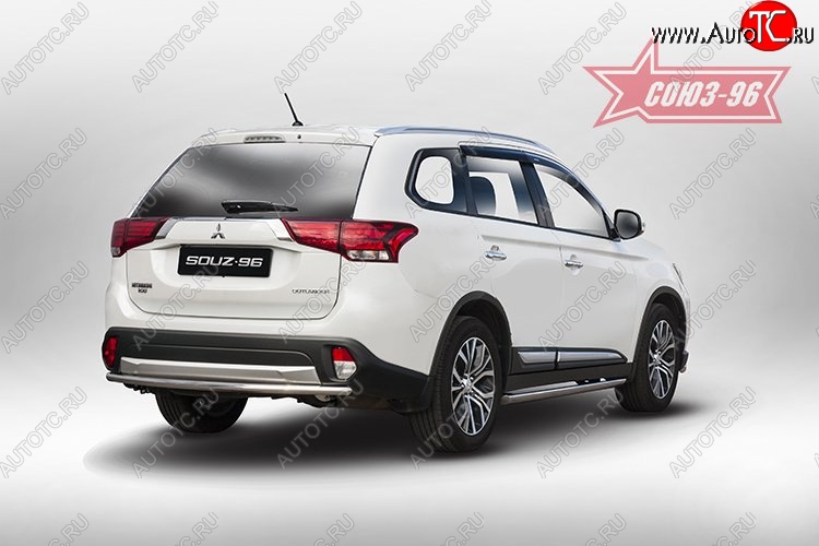 9 404 р. Защита заднего бампера Souz-96 (d42) Mitsubishi Outlander GF 2-ой рестайлинг (2015-2018)  с доставкой в г. Нижний Новгород