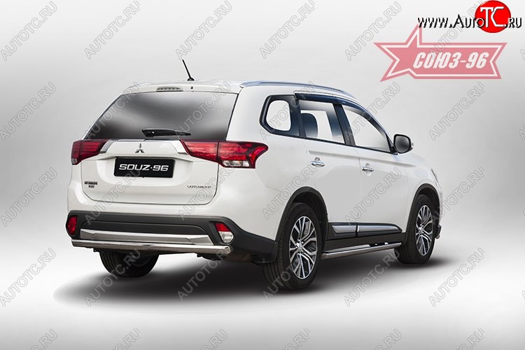 11 249 р. Защита заднего бампера Souz-96 (d60) Mitsubishi Outlander GF 2-ой рестайлинг (2015-2018)  с доставкой в г. Нижний Новгород