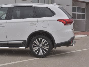 15 999 р. Защита заднего бампера (Ø75x42 мм, нержавейка) Russtal Mitsubishi Outlander GF 3-ий рестайлинг (2018-2022)  с доставкой в г. Нижний Новгород. Увеличить фотографию 3