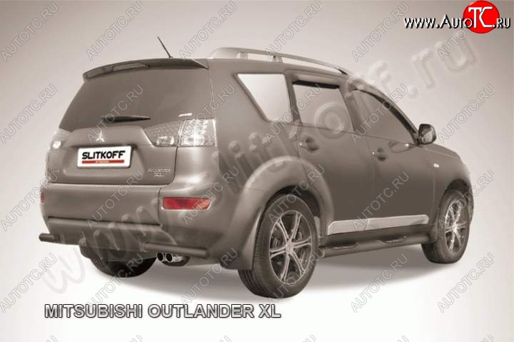 4 999 р. Уголки d57  Mitsubishi Outlander  XL (2005-2009) (CW)  дорестайлинг (Цвет: серебристый)  с доставкой в г. Нижний Новгород