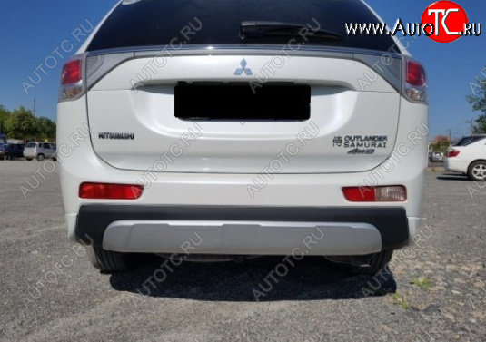 3 499 р. Диффузор заднего бампера BROOMER Design  Mitsubishi Outlander  GF (2012-2014) дорестайлинг (Неокрашенный)  с доставкой в г. Нижний Новгород