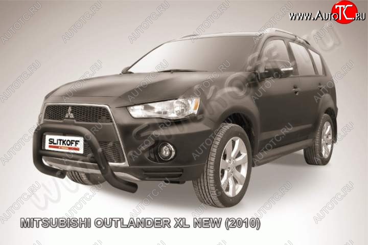 25 999 р. Кенгурятник d76 низкий Mitsubishi Outlander XL (CW)  рестайлинг (2010-2013) (Цвет: серебристый)  с доставкой в г. Нижний Новгород