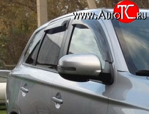 999 р. Комплект дефлекторов окон (ветровиков) 4 шт. Russtal Mitsubishi Outlander GF дорестайлинг (2012-2014)  с доставкой в г. Нижний Новгород