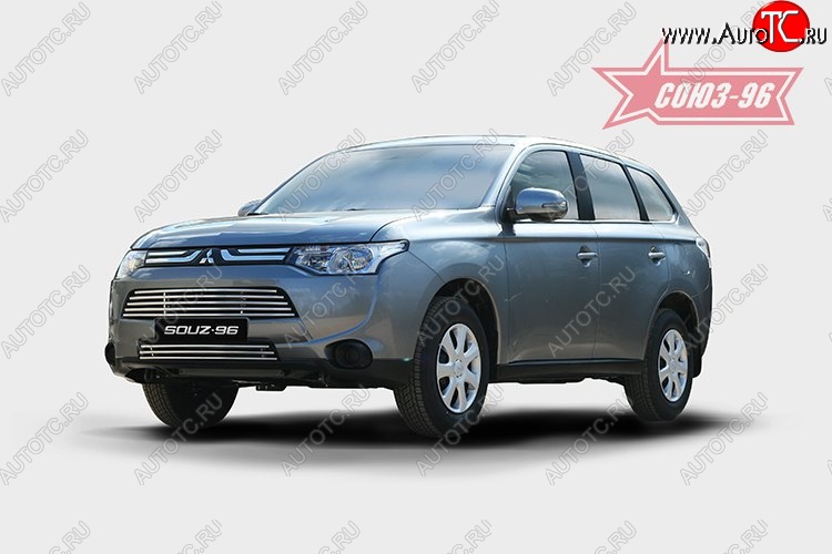 9 899 р. Декоративные элементы воздухозаборника Souz-96 (d16) Mitsubishi Outlander GF дорестайлинг (2012-2014)  с доставкой в г. Нижний Новгород