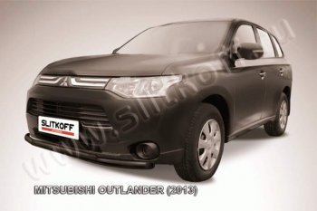 Защита переднего бампер Slitkoff Mitsubishi (Митсубиси) Outlander (Аутлэндэр)  GF (2012-2014) GF дорестайлинг