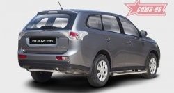 Узкая защита заднего бампера (d42) Souz-96 Mitsubishi Outlander GF дорестайлинг (2012-2014)