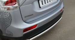 13 999 р. Одинарная защита заднего бампера из трубы диаметром 63 мм SLITKOFF Mitsubishi Outlander GF дорестайлинг (2012-2014)  с доставкой в г. Нижний Новгород. Увеличить фотографию 2