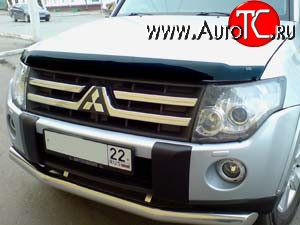 3 169 р. Дефлектор капота NovLine  Mitsubishi Pajero ( 4 V90,  4 V80) (2006-2015) дорестайлинг, дорестайлинг, 1-ый рестайлинг, 3 дв. 1-ый рестайлинг  с доставкой в г. Нижний Новгород