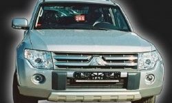 11 549 р. Накладка на передний бампер (Wagon) CT Mitsubishi Pajero 4 V80 дорестайлинг (2006-2011) (Неокрашенная)  с доставкой в г. Нижний Новгород. Увеличить фотографию 2