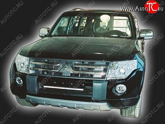 11 549 р. Накладка на передний бампер (Wagon) CT Mitsubishi Pajero 4 V80 дорестайлинг (2006-2011) (Неокрашенная)  с доставкой в г. Нижний Новгород