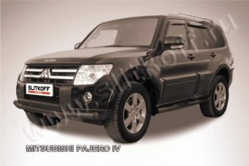 Защита переднего бампер Slitkoff Mitsubishi Pajero 4 V90 дорестайлинг (2006-2011)