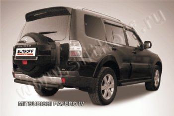 Защита задняя Slitkoff Mitsubishi (Митсубиси) Pajero (Паджеро)  4 V90 (2006-2020) 4 V90 дорестайлинг, 1-ый рестайлинг, 2-ой рестайлинг