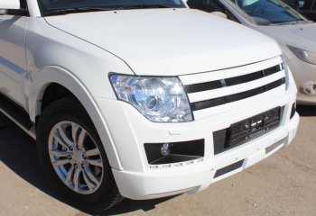 32 999 р. Бампер передний Broomer Design Mitsubishi Pajero 4 V80 3 дв. 1-ый рестайлинг (2011-2014) (Неокрашенный)  с доставкой в г. Нижний Новгород. Увеличить фотографию 2