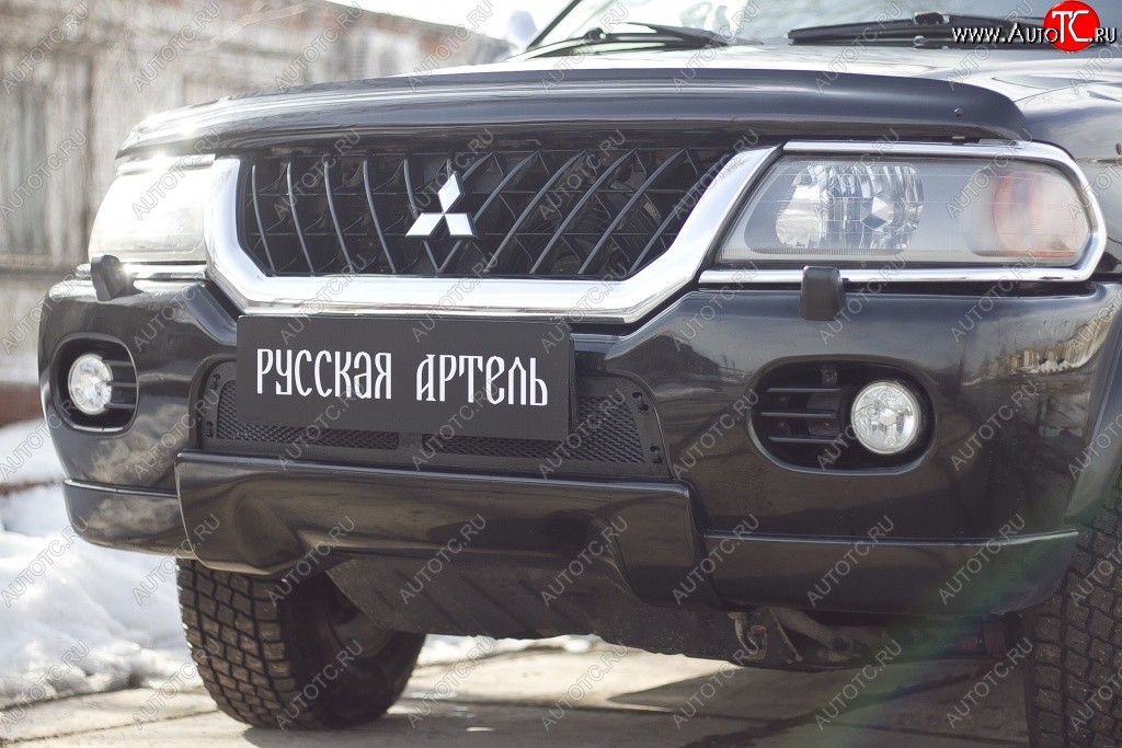 1 879 р. Защитная сетка решетки переднего бампера РА Mitsubishi Pajero Sport PA дорестайлинг (1996-2004)  с доставкой в г. Нижний Новгород