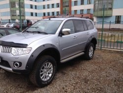 15 349 р. Накладки на колёсные арки BUSHWACKER Mitsubishi Pajero Sport PB дорестайлинг (2008-2013) (Неокрашенные)  с доставкой в г. Нижний Новгород. Увеличить фотографию 2