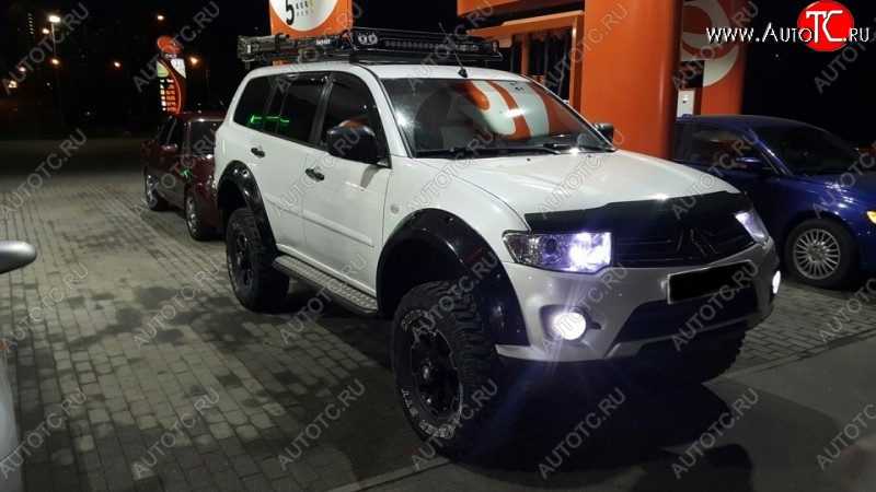 15 349 р. Накладки на колёсные арки BUSHWACKER Mitsubishi Pajero Sport PB дорестайлинг (2008-2013) (Неокрашенные)  с доставкой в г. Нижний Новгород