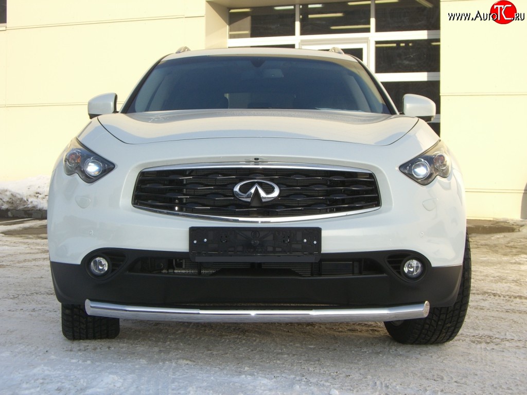 15 899 р. Одинарная защита переднего бампера SLITKOFF диаметром 63 мм INFINITI FX50 S51 дорестайлинг (2008-2011)  с доставкой в г. Нижний Новгород