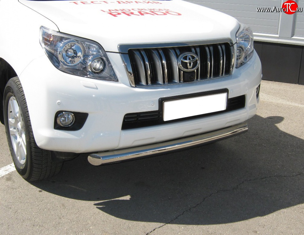 16 549 р. Одинарная защита переднего бампера SLITKOFF 76 мм  Toyota Land Cruiser Prado  J150 (2009-2013) дорестайлинг  с доставкой в г. Нижний Новгород