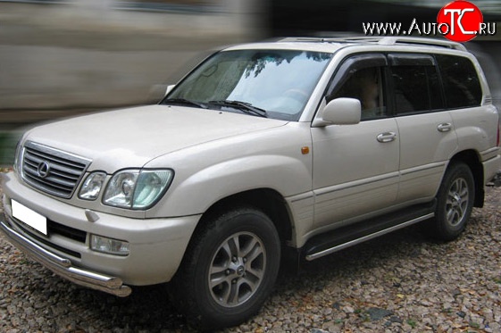 14 999 р. Защита порогов (Ø42 мм, нержавейка) SLITKOFF  Lexus LX470  J100 (1998-2002) дорестайлинг  с доставкой в г. Нижний Новгород