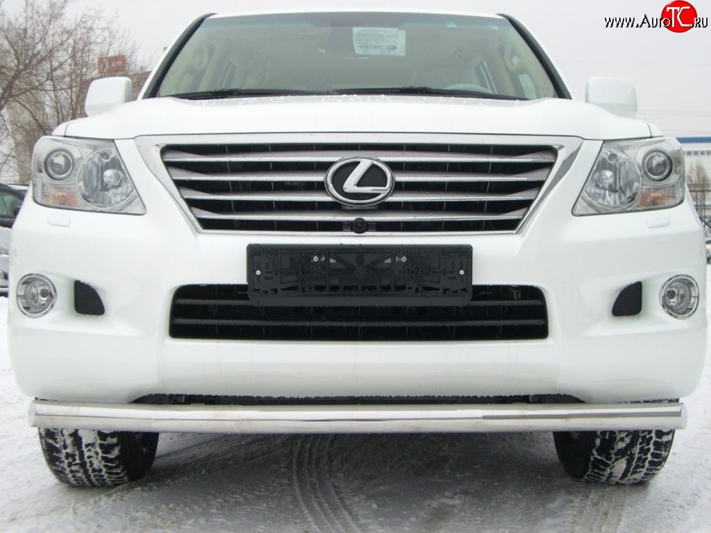 14 749 р. Одинарная защита переднего бампера SLITKOFF 70 мм Lexus LX570 J200 дорестайлинг (2007-2012)  с доставкой в г. Нижний Новгород