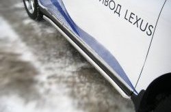 15 799 р. Защита порогов SLITKOFF из круглой трубы диаметром 63 мм Lexus RX270 AL10 дорестайлинг (2010-2012)  с доставкой в г. Нижний Новгород. Увеличить фотографию 2