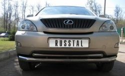 11 599 р. Защита переднего бампера (2 трубыØ63 и 42 мм, нержавейка) SLITKOFF Lexus RX350 XU30 дорестайлинг (2003-2006)  с доставкой в г. Нижний Новгород. Увеличить фотографию 2