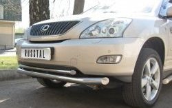 11 599 р. Защита переднего бампера (2 трубыØ63 и 42 мм, нержавейка) SLITKOFF Lexus RX350 XU30 дорестайлинг (2003-2006)  с доставкой в г. Нижний Новгород. Увеличить фотографию 3