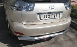 14 699 р. Защита заднего бампера (Ø63 мм, нержавейка) SLITKOFF Lexus RX300 XU30 дорестайлинг (2003-2006)  с доставкой в г. Нижний Новгород. Увеличить фотографию 2