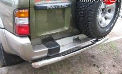 13 399 р. Защита заднего бампера (Ø76 мм, нержавейка) SLITKOFF  Nissan Patrol  5 (1997-2004) Y61 дорестайлинг, Y61 1-ый рестайлинг  с доставкой в г. Нижний Новгород. Увеличить фотографию 3