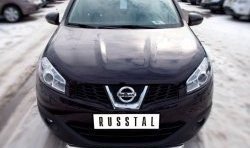 14 449 р. Одинарная защита переднего бампера SLITKOFF диаметром 63 мм Nissan Qashqai +2 1 J10 дорестайлинг (2008-2010)  с доставкой в г. Нижний Новгород. Увеличить фотографию 2