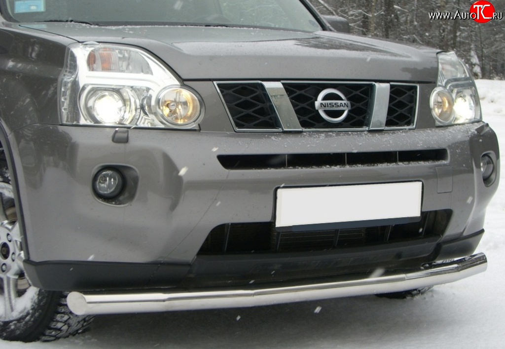 12 849 р. Одинарная защита переднего бампера SLITKOFF диаметром 63 мм  Nissan X-trail  1 T30 (2000-2003) дорестайлинг  с доставкой в г. Нижний Новгород