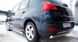 14 849 р. Защита порогов Russtal из круглой трубы диаметром 63 мм Peugeot 3008 рестайлинг (2013-2017) (Защита порогов с со скосами на торцах (вариант 1))  с доставкой в г. Нижний Новгород. Увеличить фотографию 7