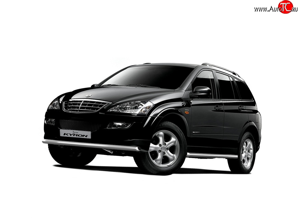 4 499 р. Защита порогов из трубы Ø63 Petroil Tuning SSANGYONG Kyron дорестайлинг (2005-2007) (Нержавеющая полированная сталь)  с доставкой в г. Нижний Новгород