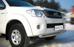 13 399 р. Одинарная защита переднего бампера SLITKOFF диаметром 63 мм  Toyota Hilux  AN10,AN20 (2008-2011) 1-ый рестайлинг  с доставкой в г. Нижний Новгород. Увеличить фотографию 2