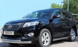 17 799 р. Защита переднего бампера (2 трубыØ76 и 42 мм, нержавейка) SLITKOFF Toyota RAV4 XA30 5 дв. удлиненный 2-ой рестайлинг (2010-2013)  с доставкой в г. Нижний Новгород. Увеличить фотографию 3