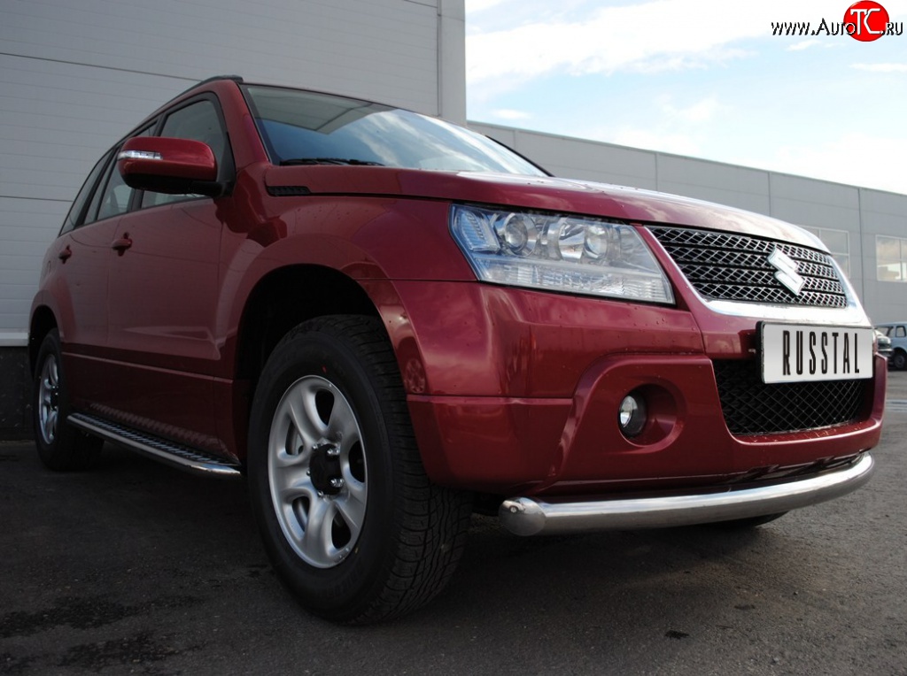 13 999 р. Одинарная защита переднего бампера SLITKOFF  Suzuki Grand Vitara  JT 5 дверей (2005-2008) дорестайлинг  с доставкой в г. Нижний Новгород