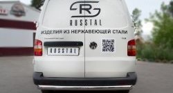 14 599 р. Защита заднего бампера (Ø76 мм, нержавейка) SLITKOFF Volkswagen Transporter T5 дорестайлинг (2003-2009)  с доставкой в г. Нижний Новгород. Увеличить фотографию 4