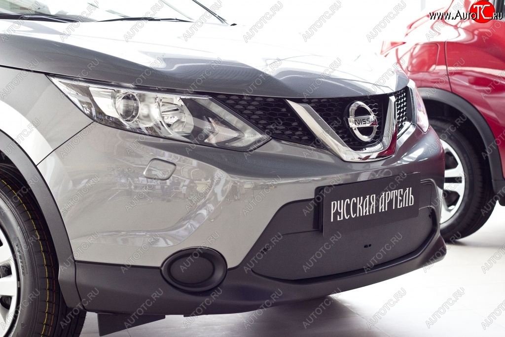 1 179 р. Зимняя заглушка решетки переднего бампера РА Nissan Qashqai 2 J11 дорестайлинг (2013-2019)  с доставкой в г. Нижний Новгород