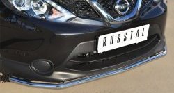 10 399 р. Одинарная защита переднего бампера диаметром 42 мм SLITKOFF Nissan Qashqai 2 J11 дорестайлинг (2013-2019)  с доставкой в г. Нижний Новгород. Увеличить фотографию 2