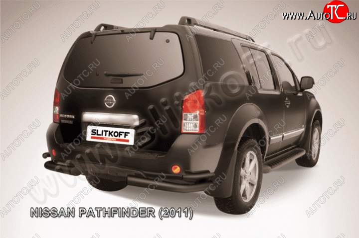 8 849 р. Уголки d76+d42 двойные  Nissan Pathfinder  R51 (2009-2014) рестайлинг (Цвет: серебристый)  с доставкой в г. Нижний Новгород