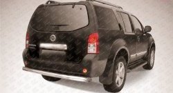 Защита заднего бампера из трубы диаметром 76 мм Slitkoff Nissan Pathfinder R51 рестайлинг (2009-2014)